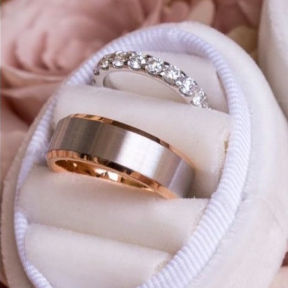 One pc 8mm Rose Gold Brush Tungsten Ring ALL SIZES AVAILABLE